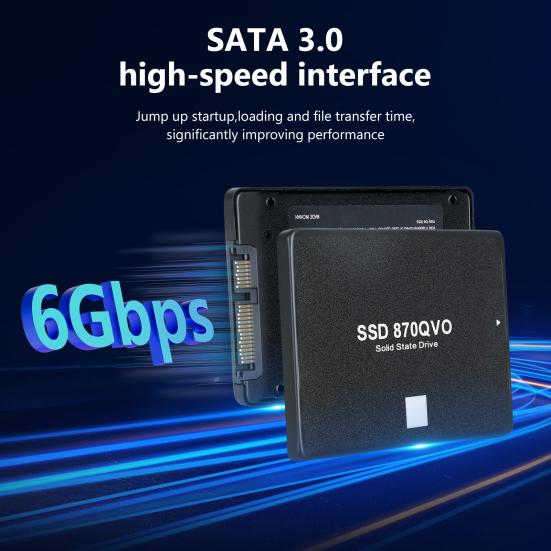 870 QVO SATA III 2.5-inch SSD R/W Speed Up To 545MB/s 530MB/s 1/2/4TB Internal Solid State Drive Compatible with PC Computer Desktop Laptop