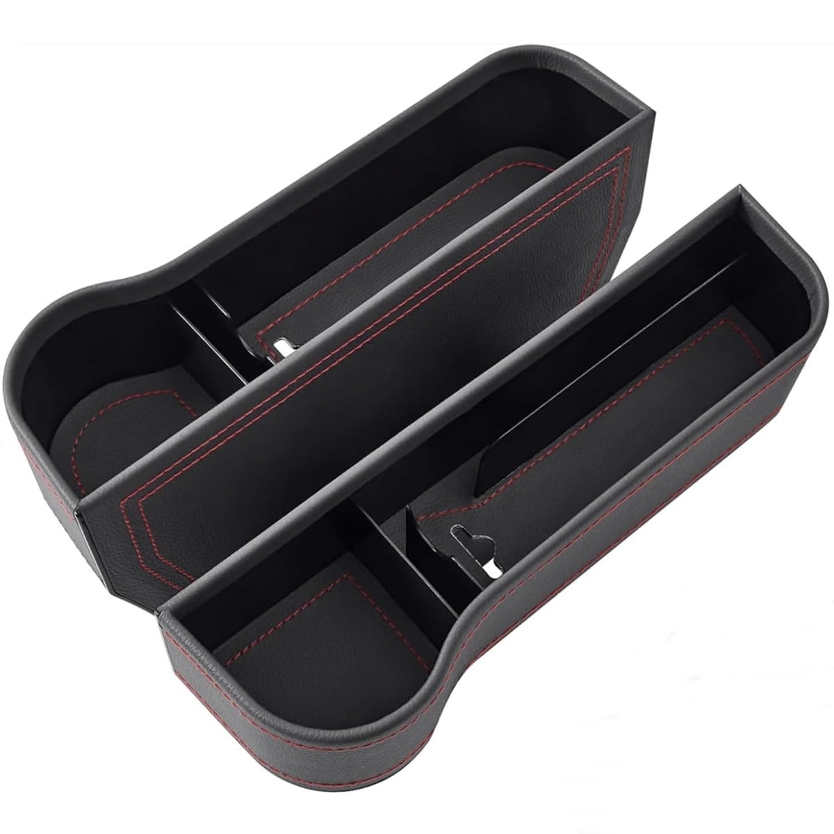 

Two Car Side Storage and Seat Gap Storage Boxes with PU Drink Car Seat Side Convenient Car Large Capacity Storage for Cell Remote PU Leather Car Seat чёрный
