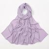 Women Heavy Chiffon Hijab Scarf Premium Chiffon Muslim Hijabs Plain Good Stitching Maxi Wrap Solid Color Musulman Femme Shawls