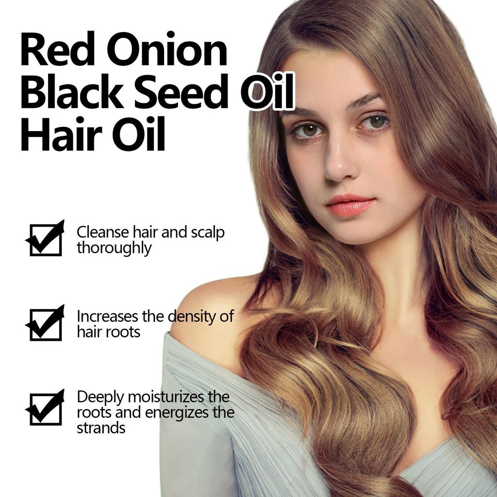 100ml Red Black Seed Oil Hair Care Series Scalp Cleansing Care Hair Smooth And Shiny Hair Care