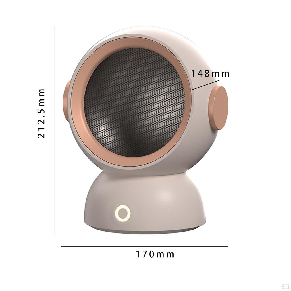 Kleiner elektrischer Raumheizer für den Innenbereich 1200W EU-Stecker für unter den Schreibtisch Robust Weiß