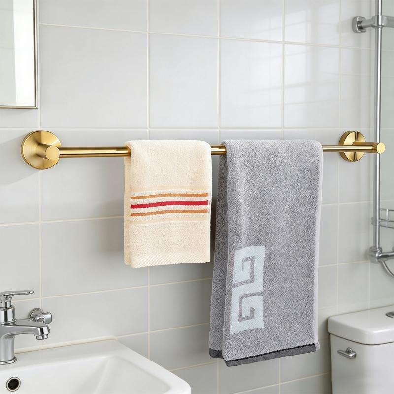 Not Drill Installation Extendable Towel Brackets Steel Bathroom Towel Rack Strong Grip Suction Cups Strong for Home Use