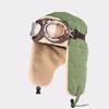 Retro pilot hat men's and women's winter ear protection warm hat outdoor glasses locomotive thickened cotton hat
