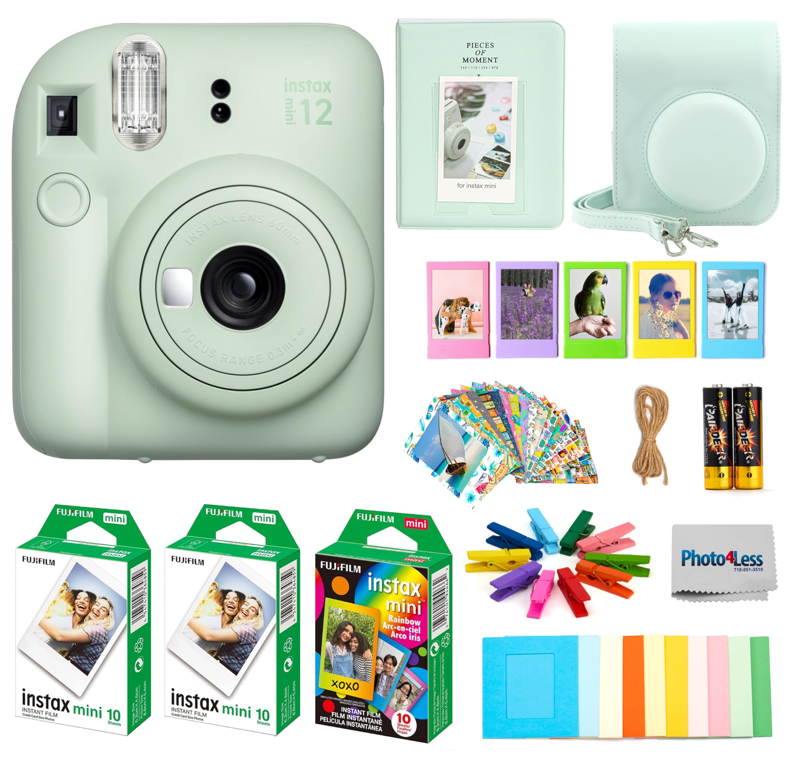 

Fujifilm Набір фотоапарата Instax Mini 12 із аксесуарами (Зелена м ята)