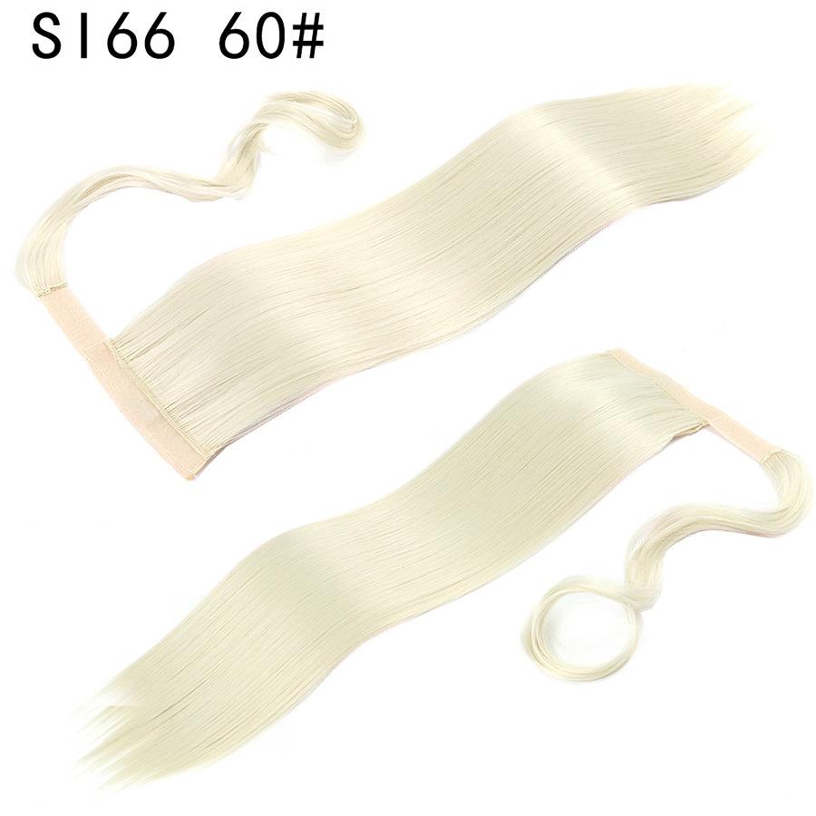 LISI HAIR Synthetic Fibers Are Clipped Onto A Ponytail Hairpin To Extend The Length of A Woman's Hair At High Temperature