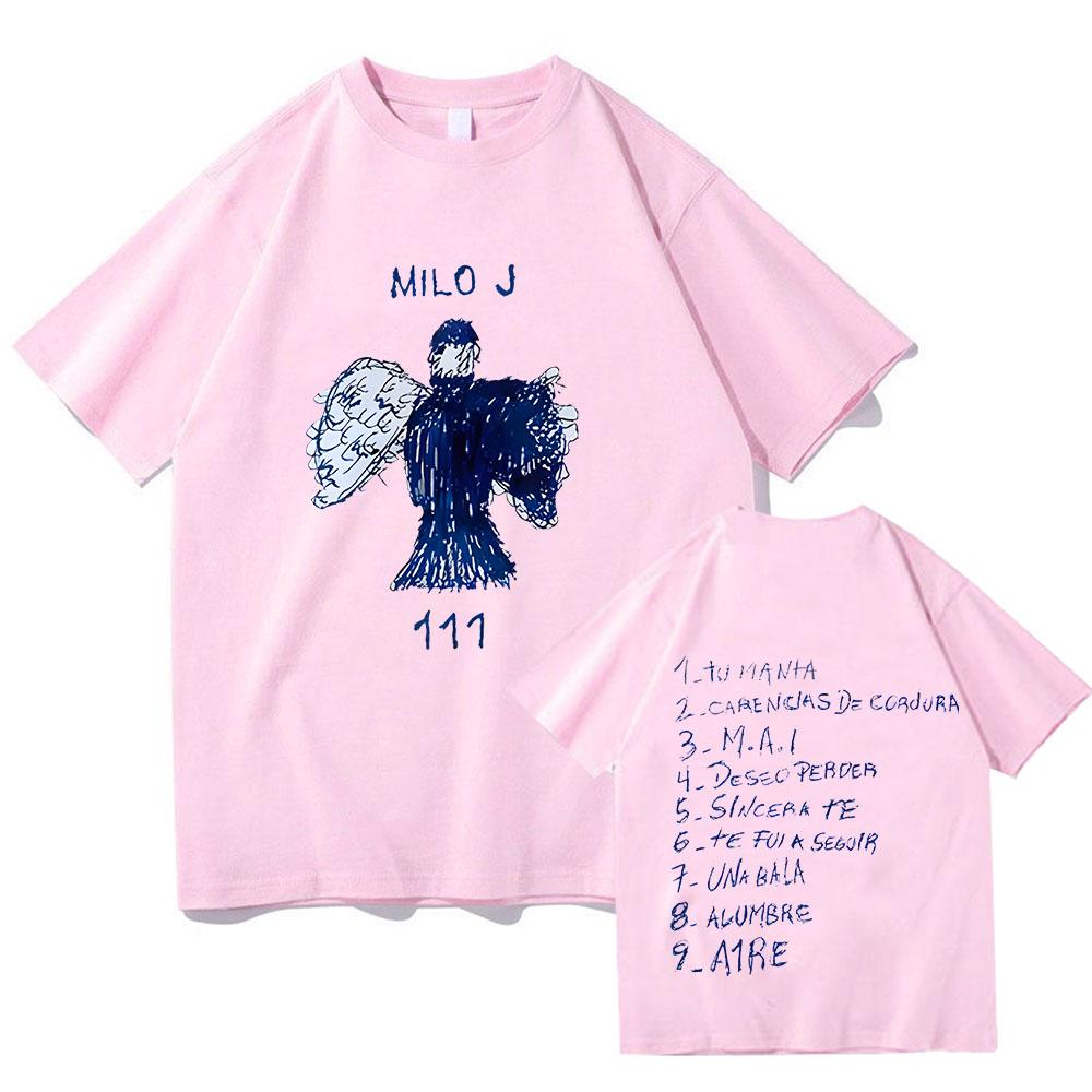 Hip Hop Milo J T Shirt Graphic Printing Gothic Cotton Tee-shirt Short Sleeve Casual Retro Tshirt Camiseta Hombre Punk Soft Tops
