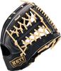 ZETT Winning Road Soft Baseball Glove for Black X Pastel Brown Size 7 All-Around Left-Handed Throwers, (1932), (BRGB33530F)
