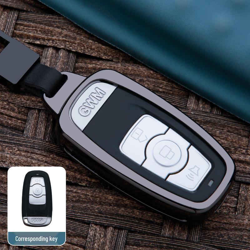 Compatible Key Cover for Great Wall Haval H6, H2S, M6, Sport Edition, H7, H4, F7X, H8, H9 - Snap Button Shell