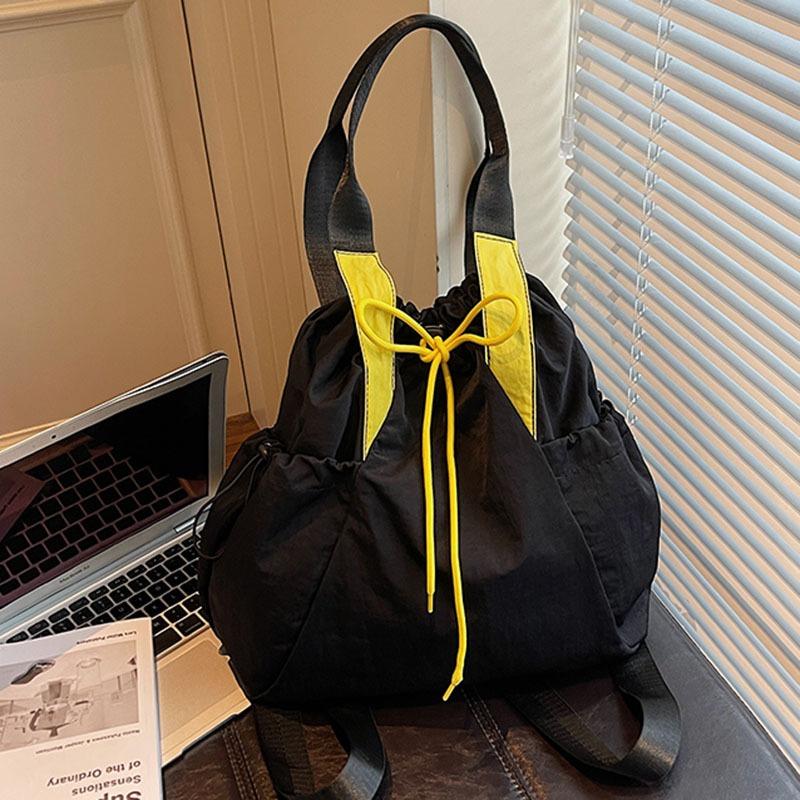 Canvas tote bag women's large-capacity new autumn and winter leisure shoulder commuter bag multi-functional backpack