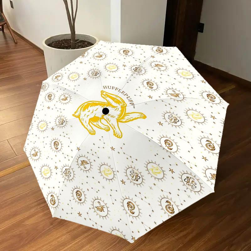 1PC Warner Hufflepuff Badger Umbrella-8-Rib Reinforced, Automatic Open, Lightweight-A98