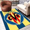 Villarreal FC Pattern Rug Floor Mat for Living Room or Bedroom Soft and Comfortable Carpet a Gift for Birthday and Holiday.