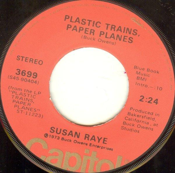 

7inch Record SUSAN RAYE Plastic Trains Paper Planes 3699 Capitol Records 1973 US CountryFolk Used