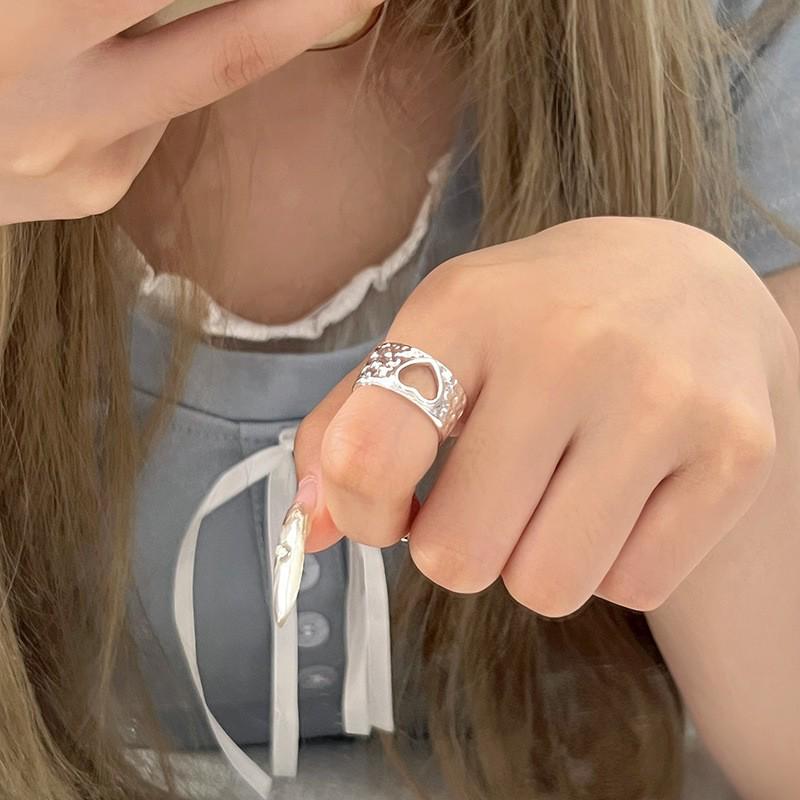 Sterling Silver Floral Ring for Women - High-End Open Joint Design for Autumn/Winter