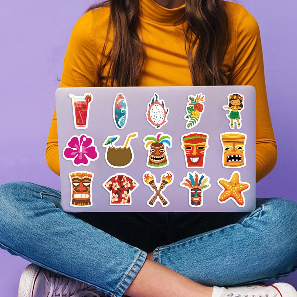 100 Summer Beach Style Graffiti Stickers Decorate Notebook Suitcase DIY Waterproof