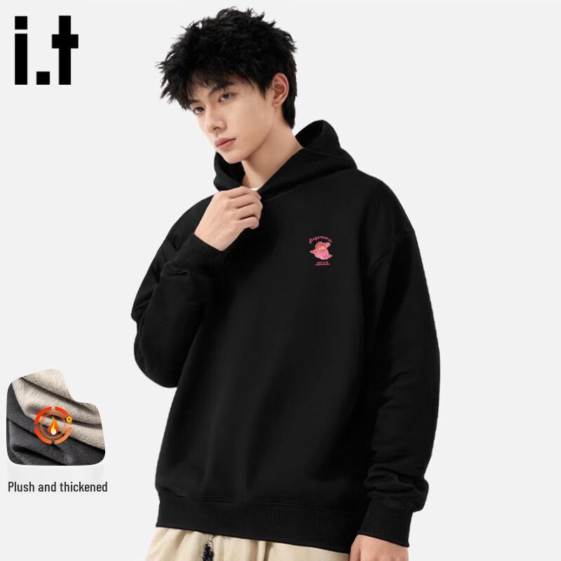 Fingercroxx IT Men's Chinese Style Fleece-Lined Hooded Sweatshirt