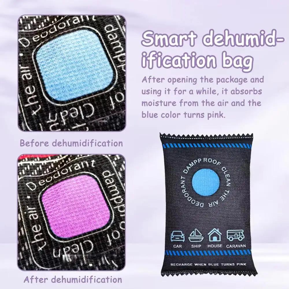 Reusable Silicone Dehumidifier Bag Car Interior Dehumidifier Bag Home Closet Humidity Absorber Bag With Color Indicator,Dehumidification Bag for Car