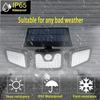 3 Head Solar Lights Outdoor Waterproof Motion Sensor Light 270° Illumination Led Solar Flood Lights Wall Lamp Garden Yard Patio