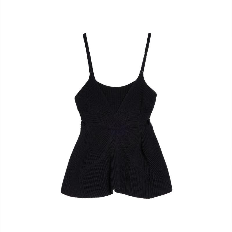 JNBY 2023 Spring Slim-Fit Knitted V-Neck Tank Top