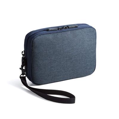 Sanwa Direct Gadget Slim Trip Convenient Storage Medium Pouch, Design, Travel/Business Pouch, Size, Navy, 200-BAGIN013NV