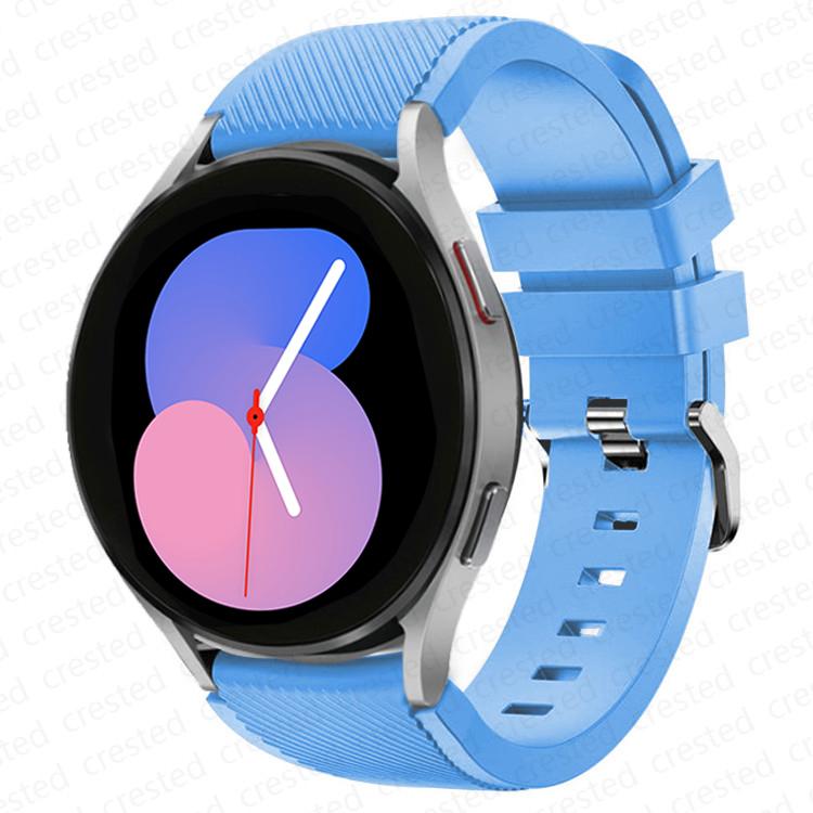20mm/22mm Watch Strap for Samsung Galaxy Watch 4 6 Classic/5/5 Pro/46mm/3/active 2/s3/s2 Silicone Bracelet Galaxy Watch 4 Strap