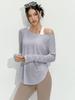 Women's Long Sleeve Ribbed Yoga Top - Autumn/Winter Collection, Slim Fit, Nude Feeling, Perfect for Pilates & Outdoor Sportswear