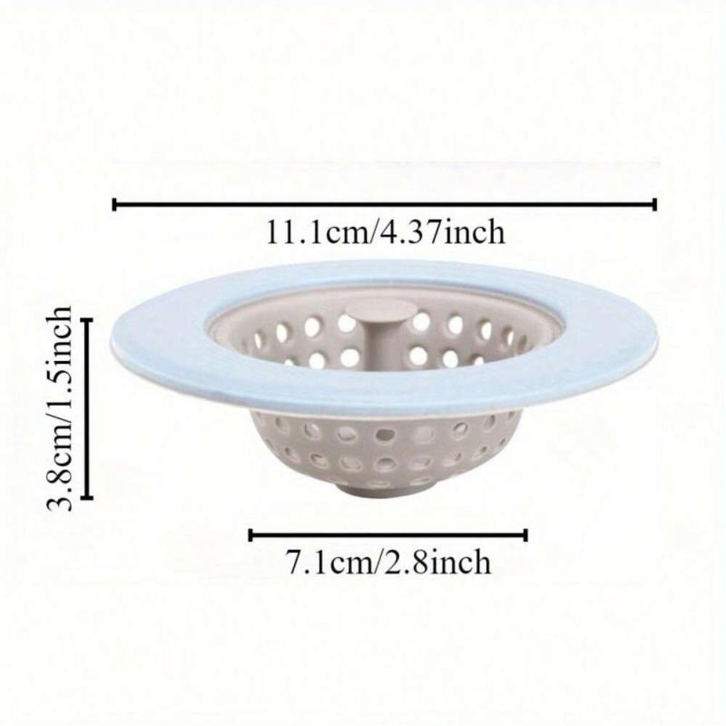 4pcs Silicone Sink Plug Filter, Kitchen Sink Drainage Network, Press Floor Drain Anti Clogging Filter