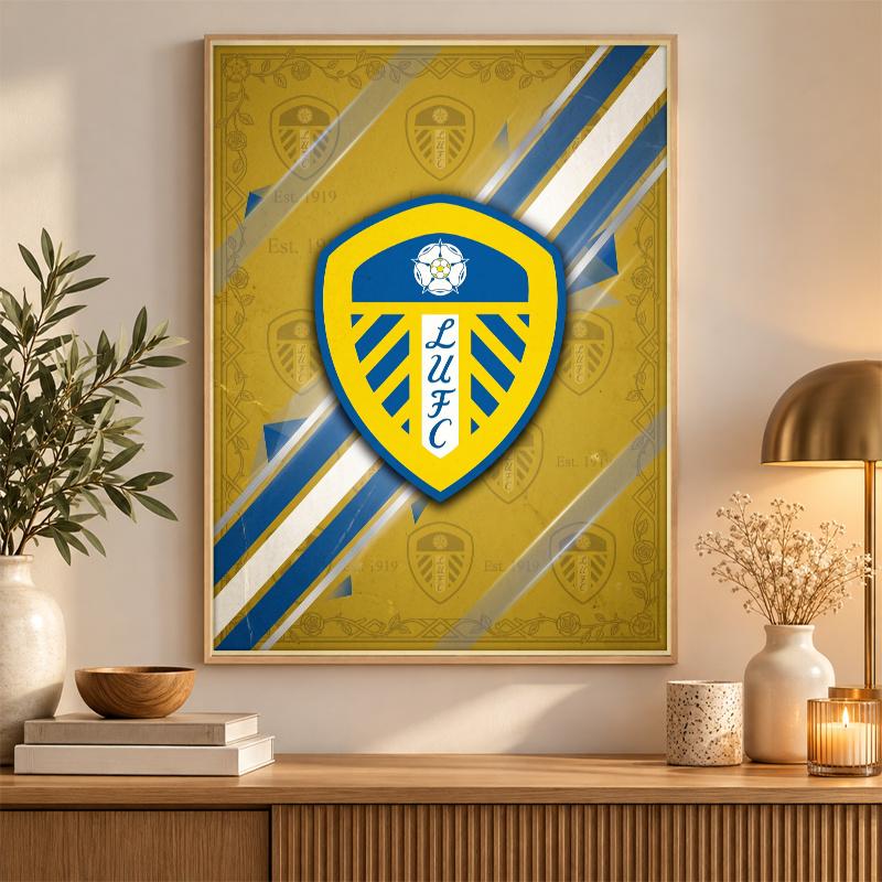 Leeds United Diamond Painting Kit 5D Full Drill DIY Diamond Mosaic Wall Art Home Decor