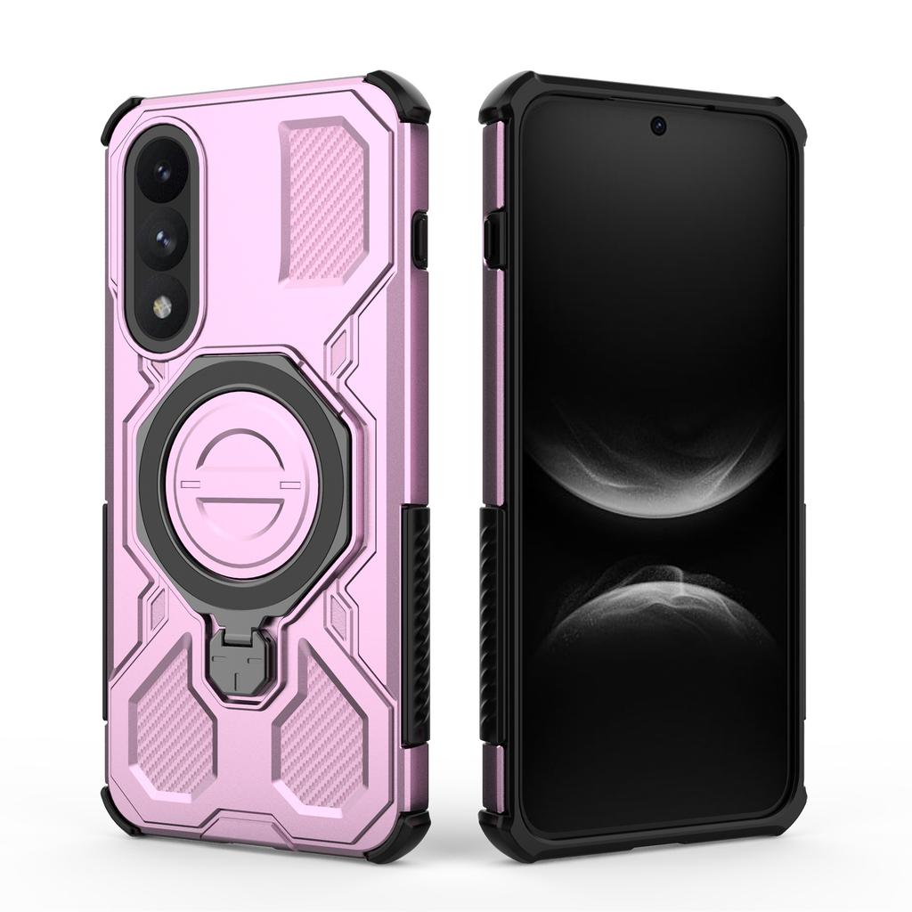 For OnePlus Ace 5 Ultra 5G/Nord 5 5G Magnetic Case Rotating Metal Kickstand PC+TPU Phone Back Cover