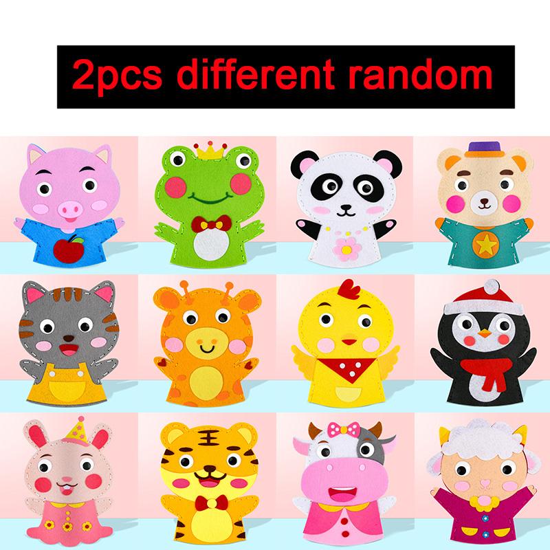 

Cute Cartoon Animal Hand Puppet Children DIY Art Craft Toys Fine Motor Skill Training Sewing Lacing Hand Role Play Handmade Kits