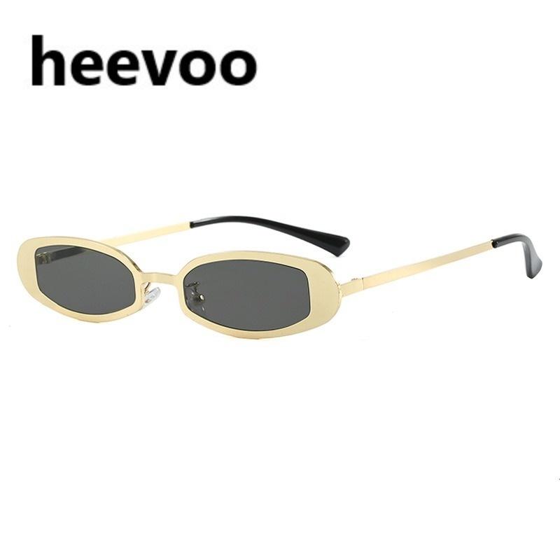 Vintage Round Oval Sunglasses Women Luxury Brand Designer Metal Sun Glasses Men Fashion Eyewear Gafas