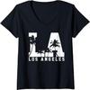 Damen Los Angeles LA Kalifornien Geschenk V-Ausschnitt T-Shirt