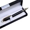 Insert Metal Signature Pen Business Gift Ballpoint Pen Rotating Pen Cap Crystal Head Top Black Ink Logo Printing