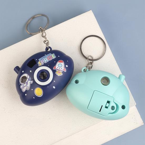 Mini Cartoon Camera Keychain with Slide Projector Light Kids Toy Pendant for Bags Backpacks Fun Gift & Grab Machine Prize for Boys Girls