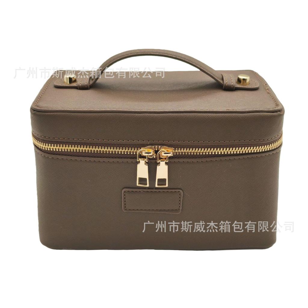 Nuova Borsa Trucco di Lusso Leggero di Alta Qualità Borsa a Mano di Grande Capacità in Pelle PU Borsa da Donna con Scomparti