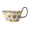 Hand-painted handle bowl Ceramic tableware bowl Household new retro soup bowl Instant noodle bowl Large bowl Salad bowl