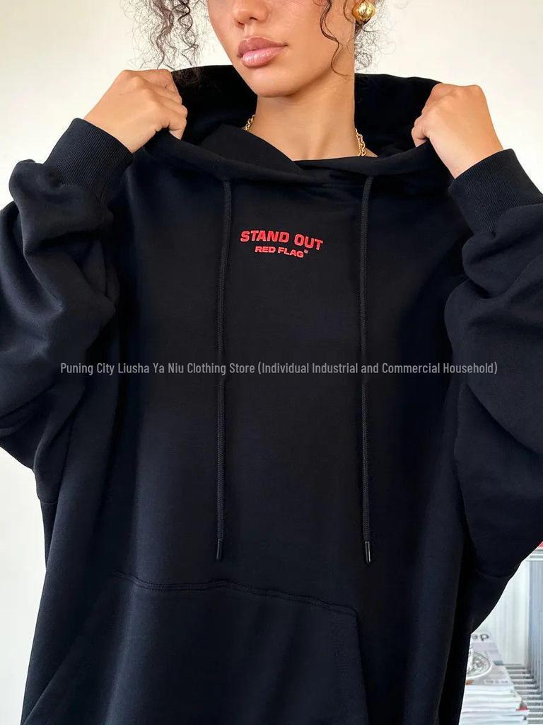 Women's Hip-Hop Style Hooded Sweatshirt: Cozy, Loose, Personalized for Autumn & Winter