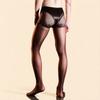 Fashion Men 5D Thin 912 Pin Oil Shiny Pantyhose 2 In 1 Briefs Underpants Patchwork Tights Man Shaping Leggings Elastic Lingeries