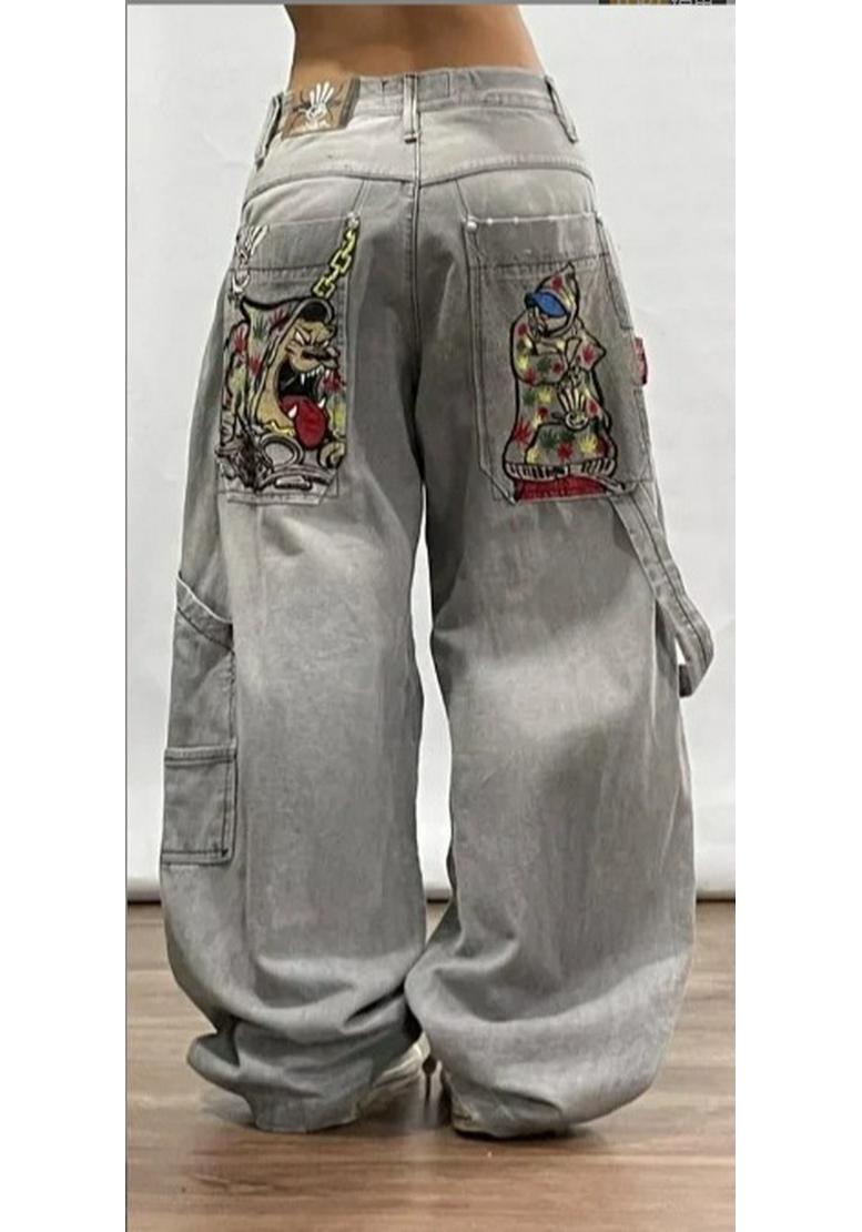Y2K Gradient Loose Straight-Leg Unisex Jeans M