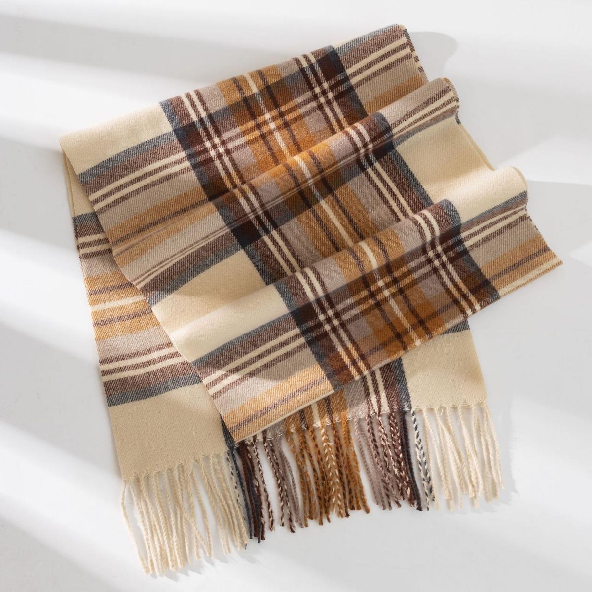 

Шарф, Женский, Теплый Шарф, Полосатая Шаль, Клетчатый, Рождественский Шарф, Шарф 3