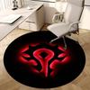 World of Warcraft, Horden Symbool Stoelmat Ronde Vloerkleed Kantoor Tapijt, Machinewasbaar, Antislip, Geschikt voor Woonkamers, Slaapkamers