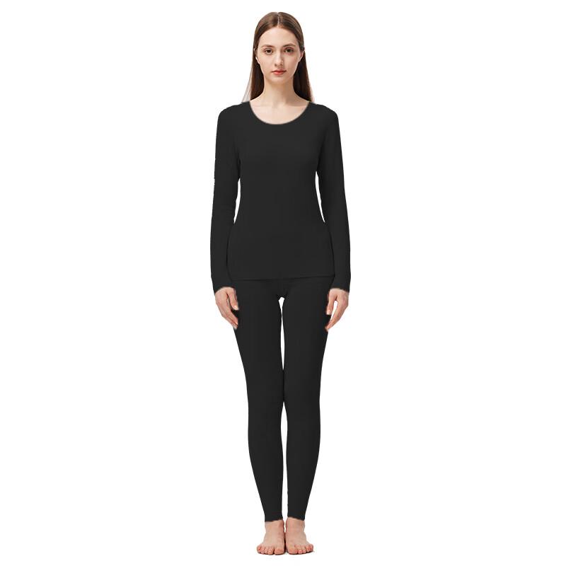 

MaoRen Women s Fleece-Lined Seamless Thermal Underwear Set L