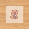 Capybara Child Short Sleeve Tshirt Girls Cartoon Capybara Letters AZ Cotton Tops Kawaii Summer Casual Tees Kids Birthday Gifts
