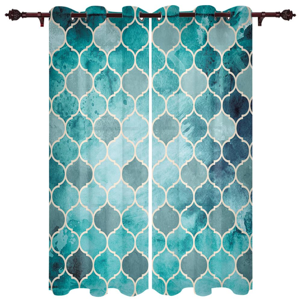 Геометрический синий винтажный марокканский узор — фото 7