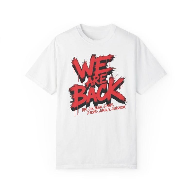 2026 Summer Fashion Trendy Tee Men Women Vintage Top We Are Back BTS World Tour Shirt Vintage Concert Graphic Tee BTS Fan Gift 4XL