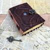 Aesthetic Vintage Leather Journal Diary Notebook Sketchbook with Premium Hocus Focus Theme and Deckle Pages & C-Lock Best To Gift