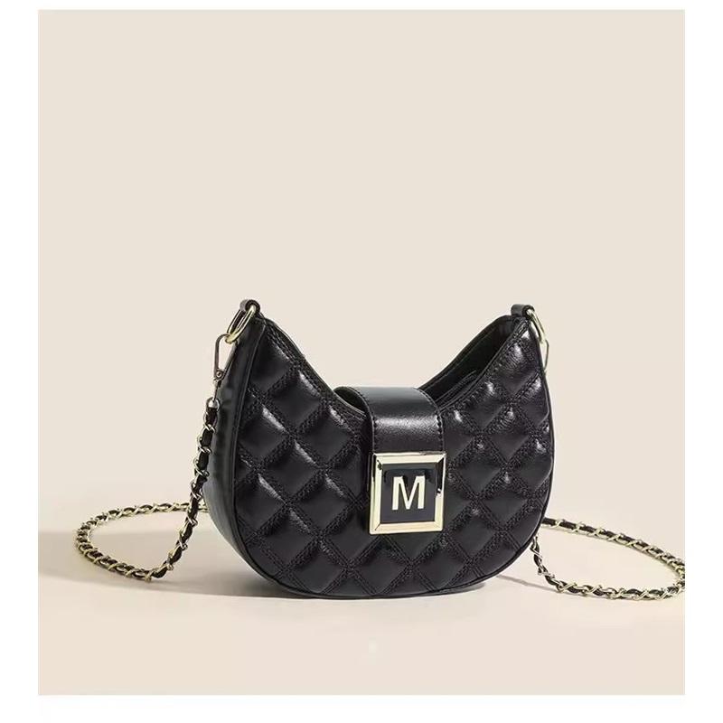 Elegant Niche Quilted Rhombus Shoulder Bag Luxury Texture Ladies Versatile Chain Underarm Crossbody Daily Handbag