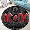 3D Rock Band AC/DC Retro Printed Round Carpet Bedroom Beautiful Carpet Non -slip Door Pad Floor Mats Area Rug Birthday Gift