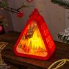 Christmas Decorations Mini Christmas LED Triangle Lantern Festival Lamp Indoor Table Ornaments for Home Decor