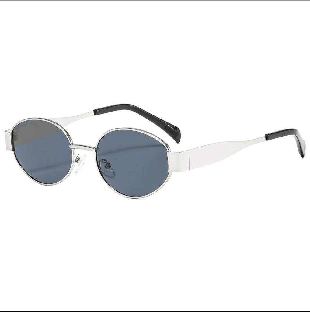 Metal Sunglasses Small Frame Wide Thick Legs Oval Foreign Trade Sunglasses High Fashion Thin Sunshade Glasses