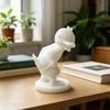 3D Printed Funny Duck Statue Cute Duck Wearing Pants Figurine Novelty Collectible Animal Ornaments for Office Desk Shelf Decor